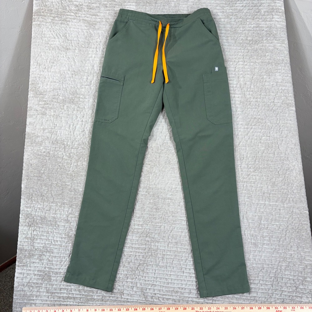 FIGS Technical Collection Olive Green Scrub Pants XS Tall TW2000T Cargo Pockets